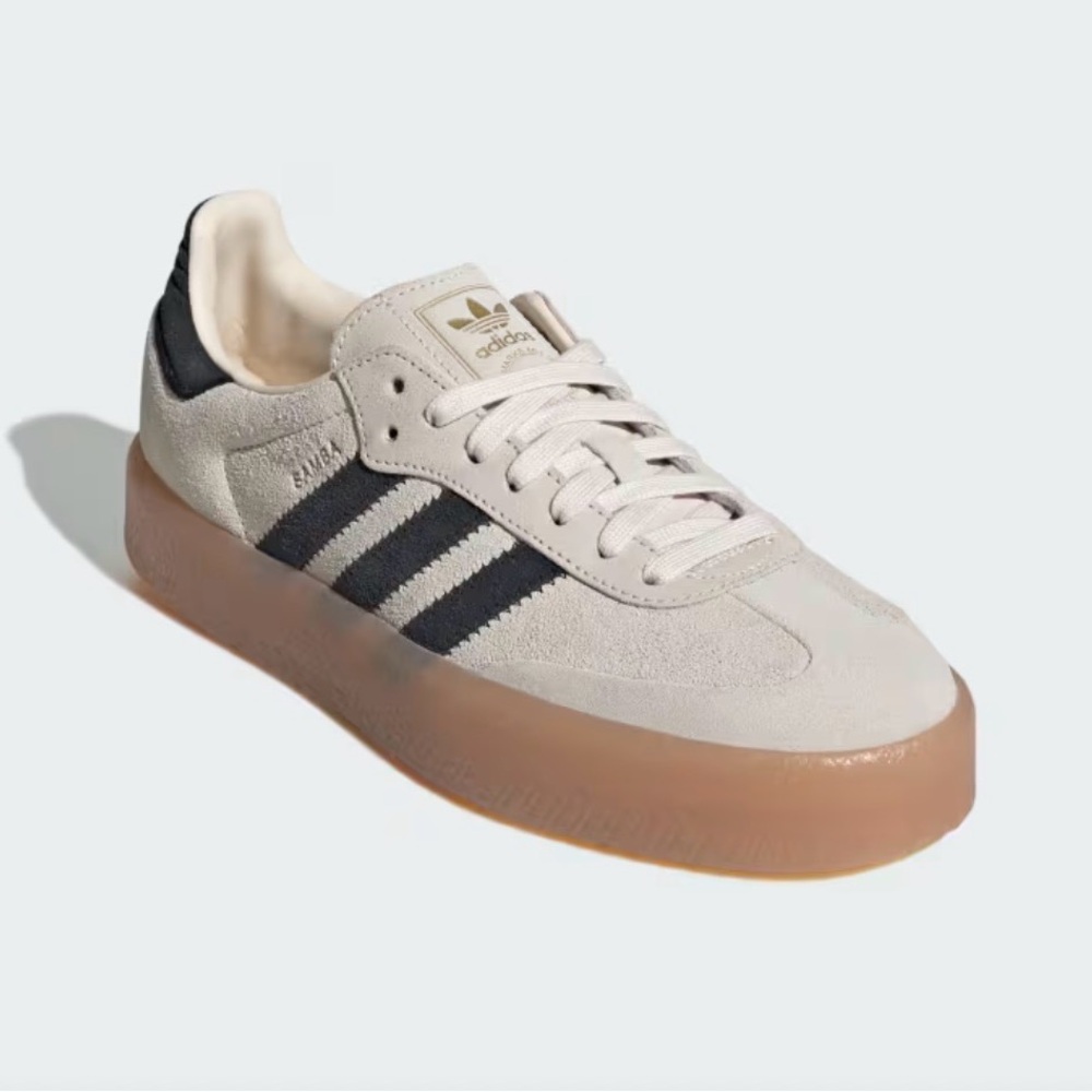 Adidas Sambae Wonder White / Core Black / Gum. Size 7 Women’s Brand New in Box - Picture 4 of 8